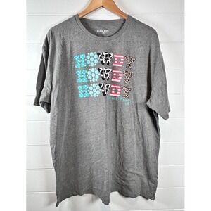 Rural King Howdy Graphic‎ Tee Shirt Women's 2XL Grey Short Sleeve Crew Neck
